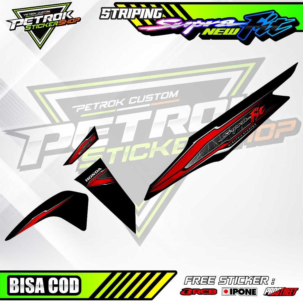 Striping Variasi Honda Supra Fit New / Stiker List Variasi Motor Supra Fit New
