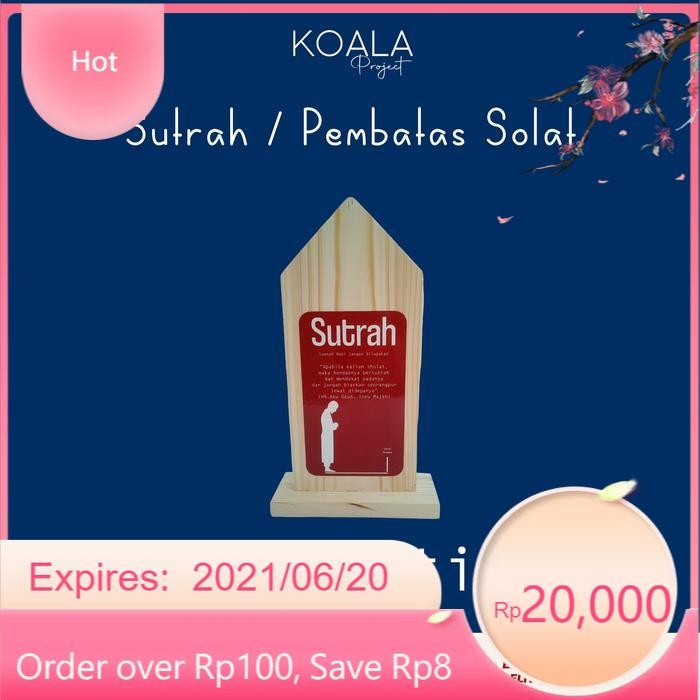 

SUTRAH SUTROH PEMBATAS SOLAT SHOLAT 30 CM - KOALA PROJECT - STIKER LR17