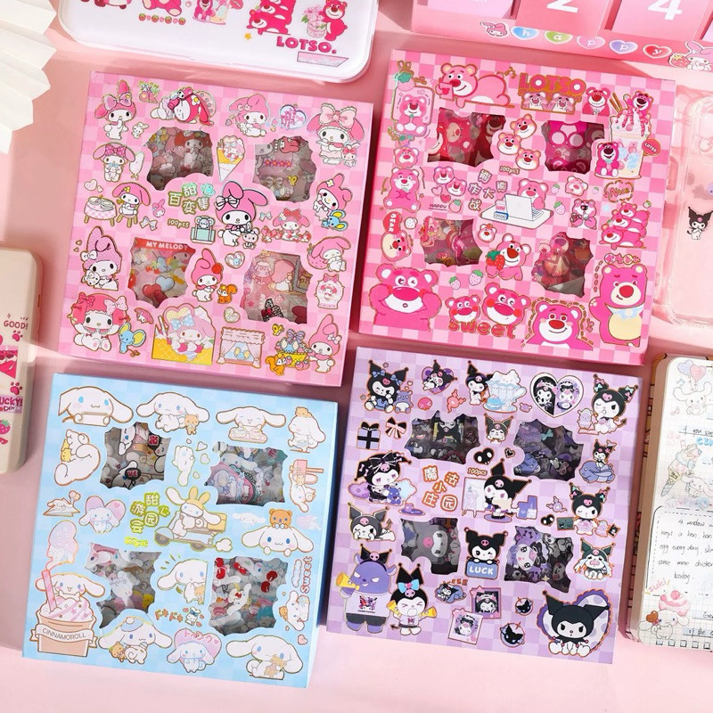 

Sticker Box Character Cartoon Sanrio Nailong Capybara Skibidi Anomali Stiker 2D Box isi 100 Pcs / Lembar Aesthetic Korea