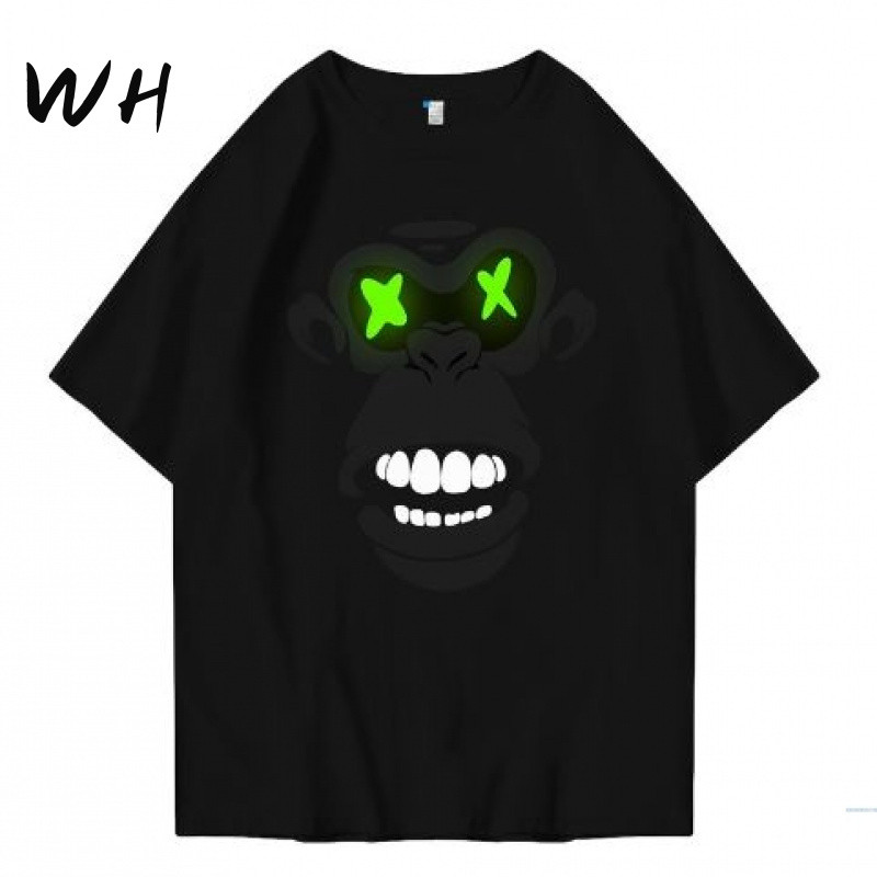 WH Kaos lengan pendek terbaru/Kaos kasual pria/Kaos kasual wanita/Baju longgar/Kebutuhan sehari-hari