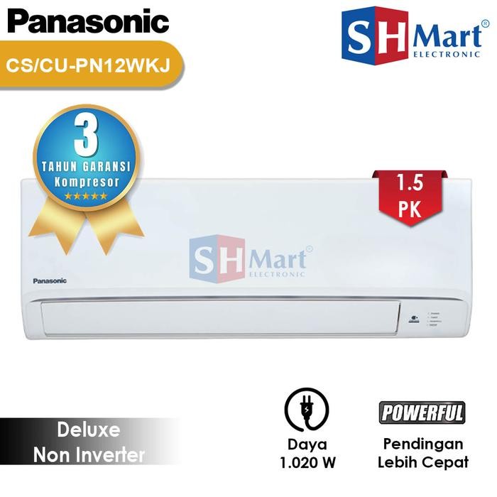 AC PANASONIC 1,5 PK STANDARD LOW VOLTAGE + NANOE CS-PN12WKJ / CS-PN12AKJ GARANSI RESMI - PN12WKJ