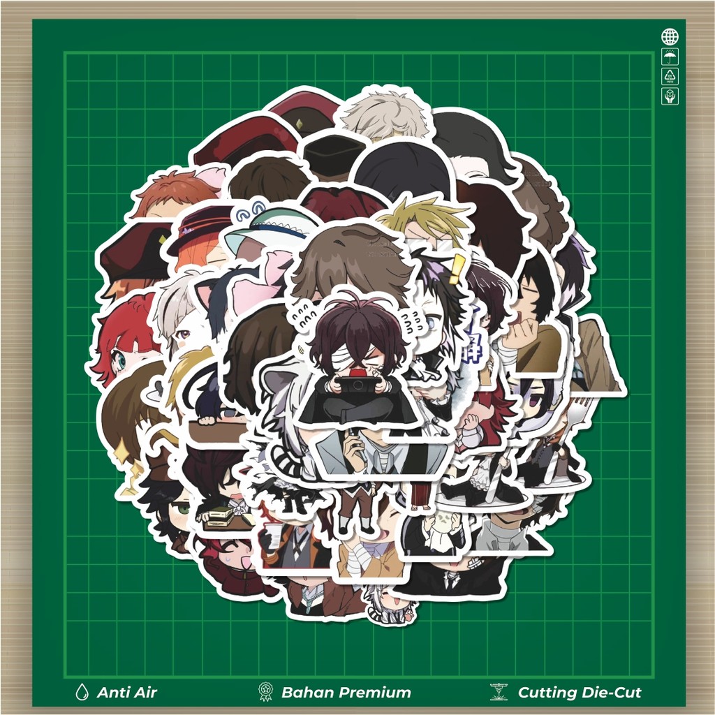 

HOT 50 PCS STIKER Stiker Manga Bungo Stray Dogs Series 1 Stiker Fashion Cars Decal Dingin Kartu Album Custom Vinyl Anti Air- Sticker Aesthetic Buku Journal Koper Casing HP Tablet Laptop Helm Motor Botol Minum