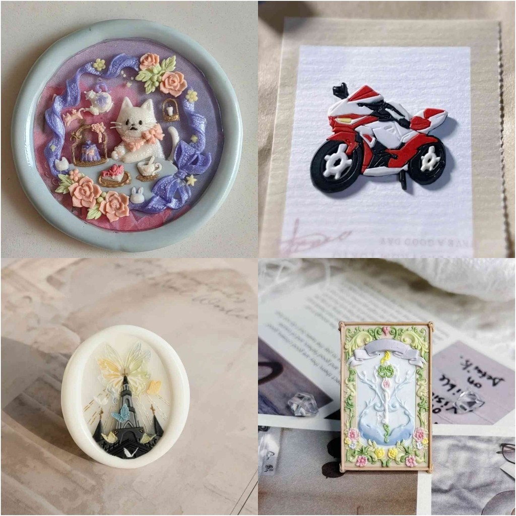 

Fire Seal Stamp Stamp Head Multi-Layer Fine Carving Lovely Relief Copper Head Hand Idy Account Invitation Envelope Seal Stamp to