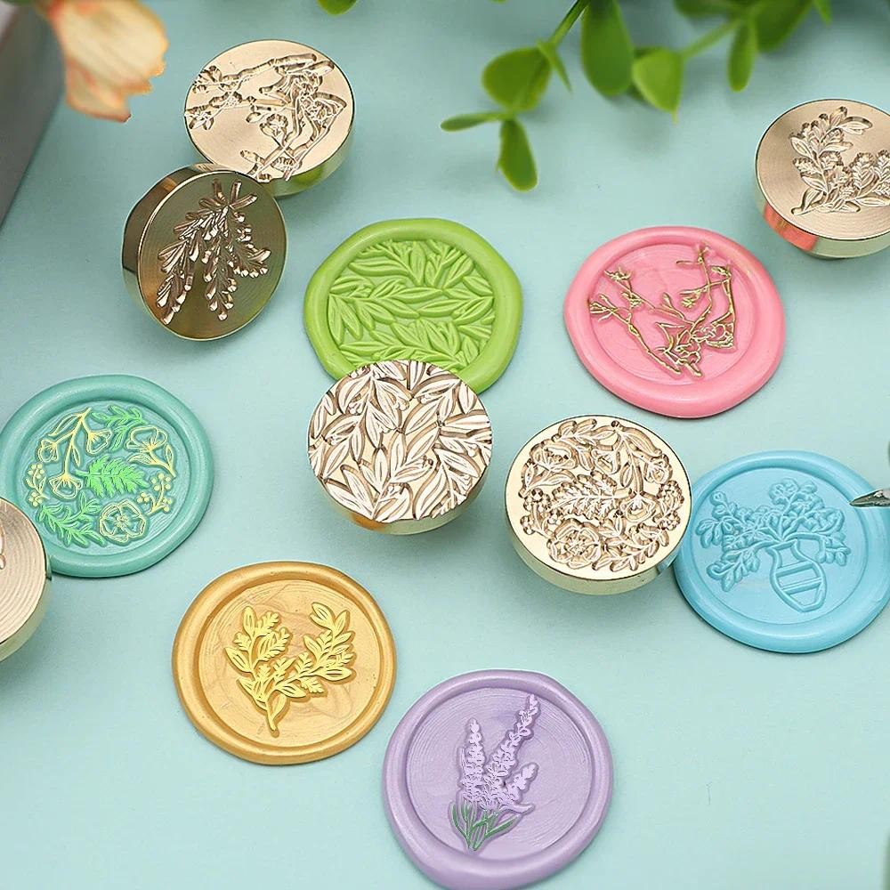 

Wax Seal Stamp Head Pinky Promise Provence Woodland Eucalyptus Garden Party 25mm Brass Stamp for Decor Envelopes Greeting Cards
