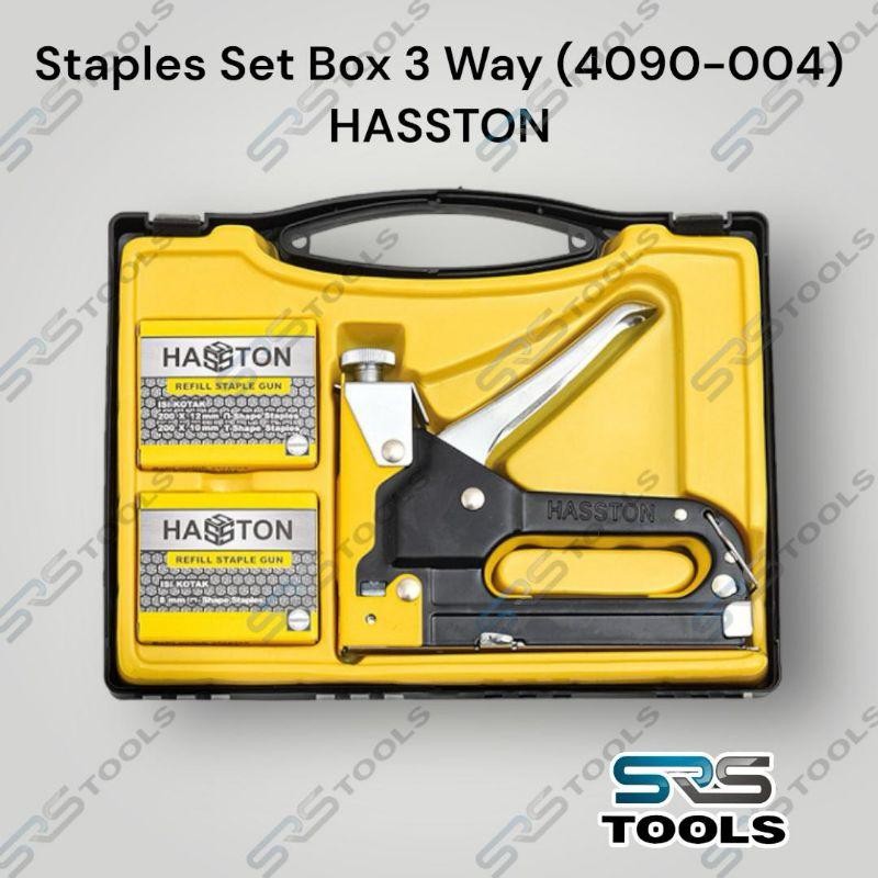 

HASSTON 4090-004 Alat Staples Tangan Set Box 3 in 1 Gun Tacker Stapler