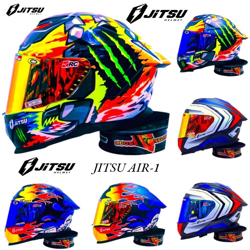 Helm full face Jitsu air 1 Scorpius glos paket ganteng original JITSU