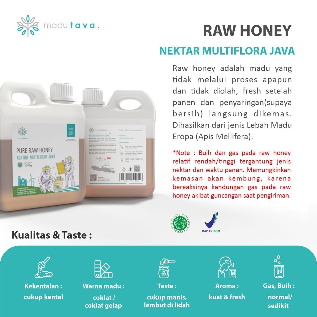 

JAMIN MURAH !!!Madu Murni Asli Tava Nektar Multiflora Java 1kg Grade A 100% Alami Pure Natural Raw Honey(BISA LANGSUNG ORDER)
