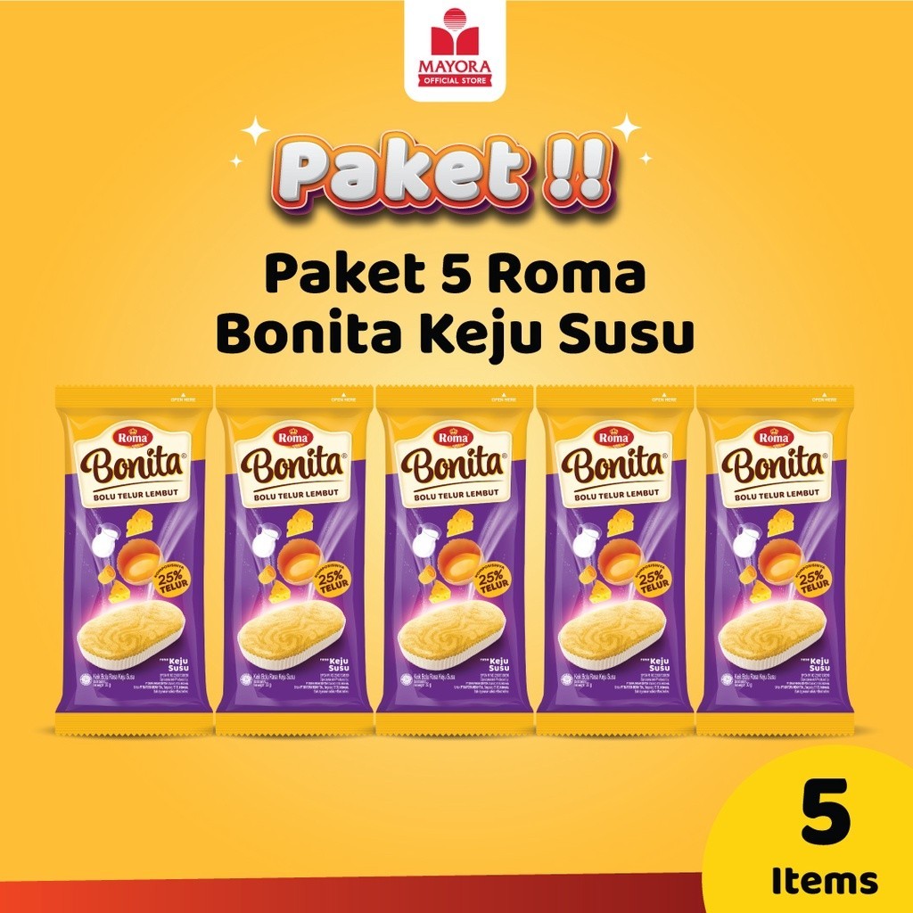 

Paket 5 Roma Bonita Keju Susu