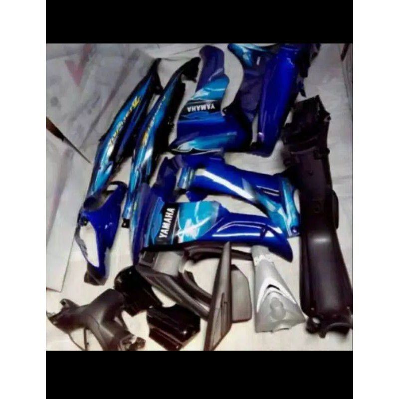 Full Set Body Kasar Halus Jupiter Z Burhan,Waran -Biru Hitam Silver A1