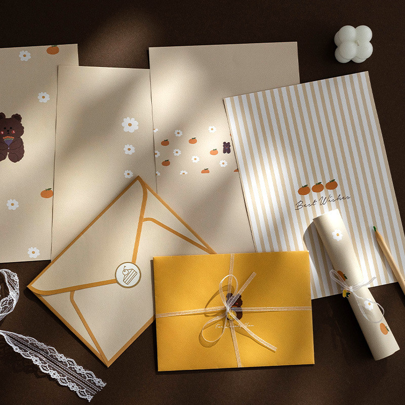 

12pc/set Ins Floral Envelopes Kawaii Letter Pads DIY Wedding Party Invitations Cards Envelopes with Stickers Korean Stationery