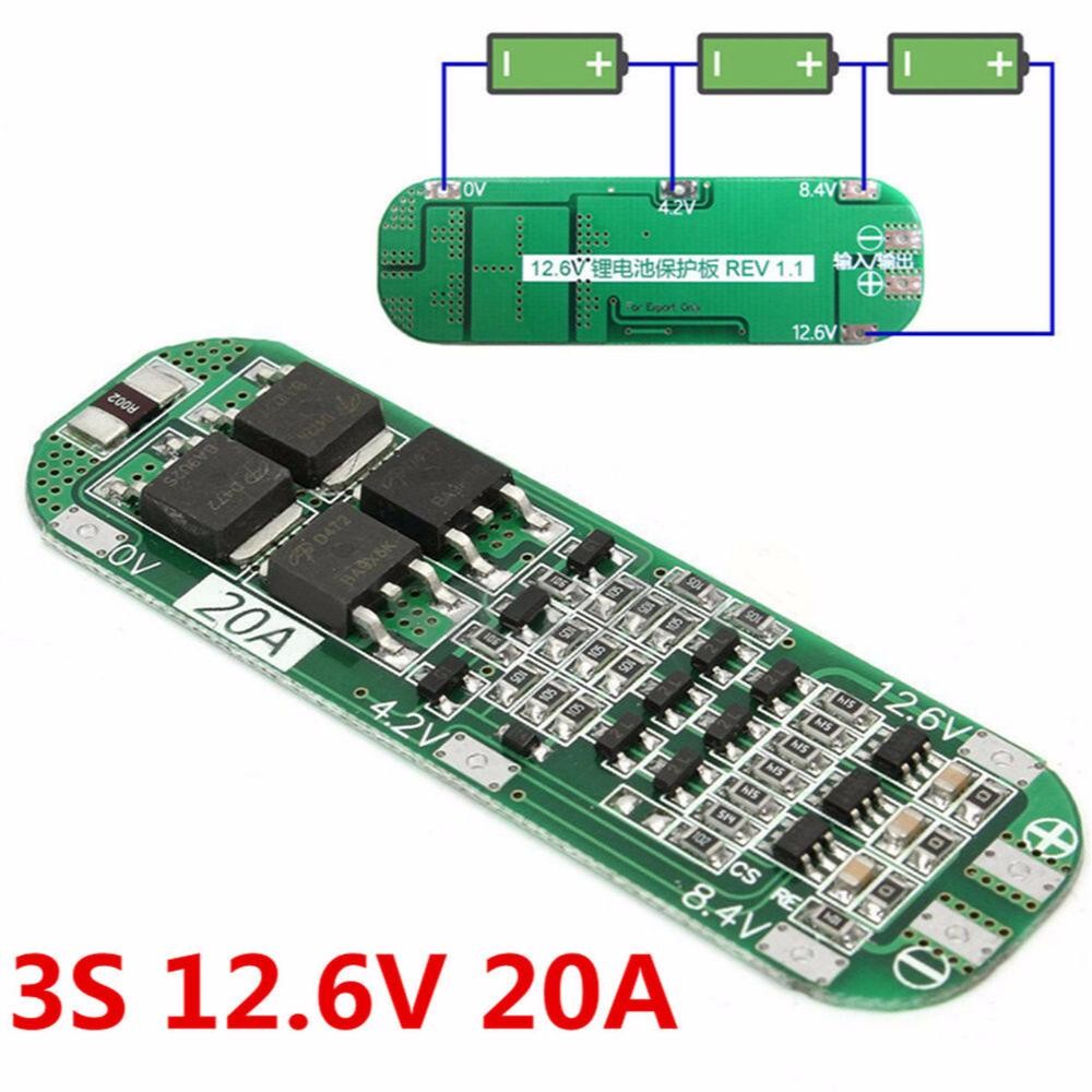 3S 12.6V Li-ion Lithium Battery 18650 Charger Protection PCB Board