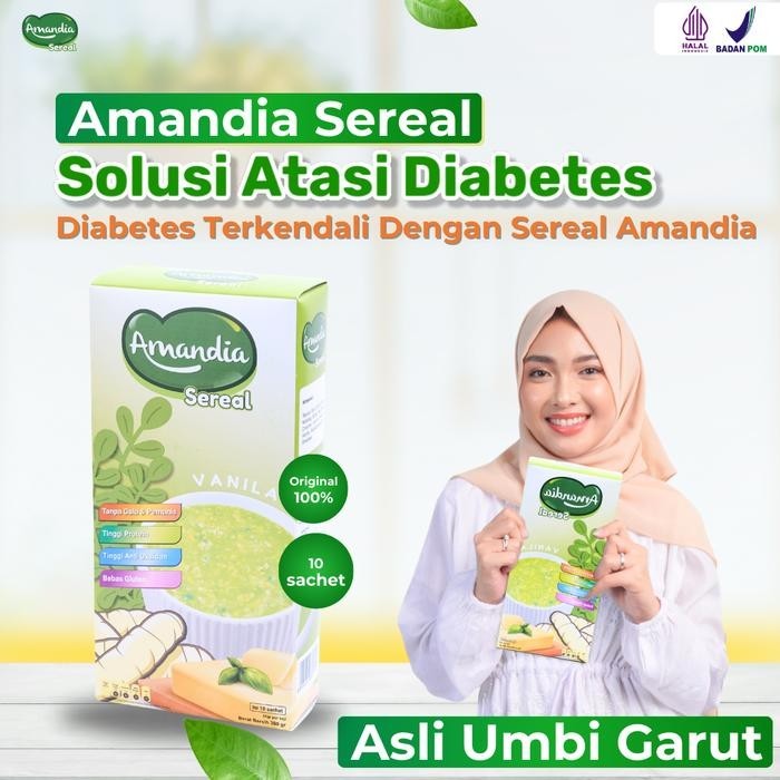 

AMANDIA SEREAL - Paket 1 Box 300 gram - Sereal Umbi Garut Penunda Lapar l Makanan Sehat, Enak, Tidak Bikin Lonjakan Gula