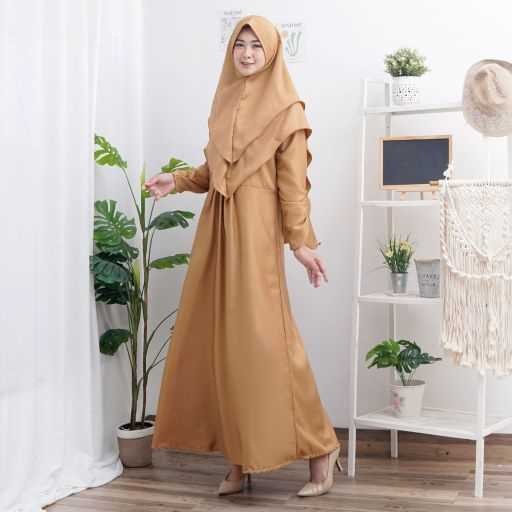 NAYRA SYARI GAMIS BUSUI JILBAB 2 LAYER UKURAN XL SET MURAH BUSUI POLOS MAXI DRESS GAMIS PESTA LEBARA