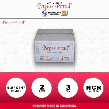 

Paperpryns Kertas Continuous Form 3PLY NCR Prs 9,5" x 11"/2 (Bagi 2)
