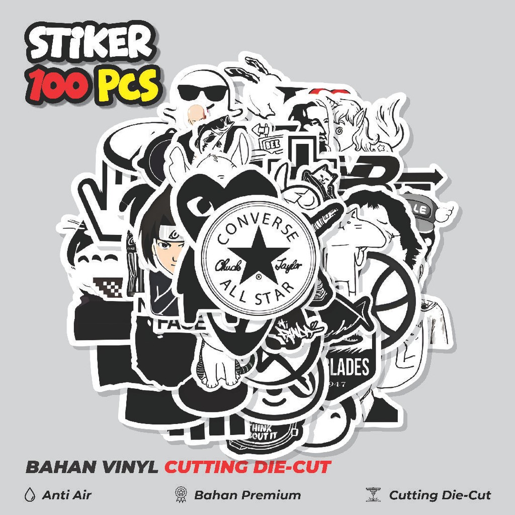 

Terbaru! 50 pcs Stiker Funny White and Black Custom [Kustom Putih dan Hitam Lucu] Dekorasi Lucu Kreatif untuk Notebook, Skateboard, HP