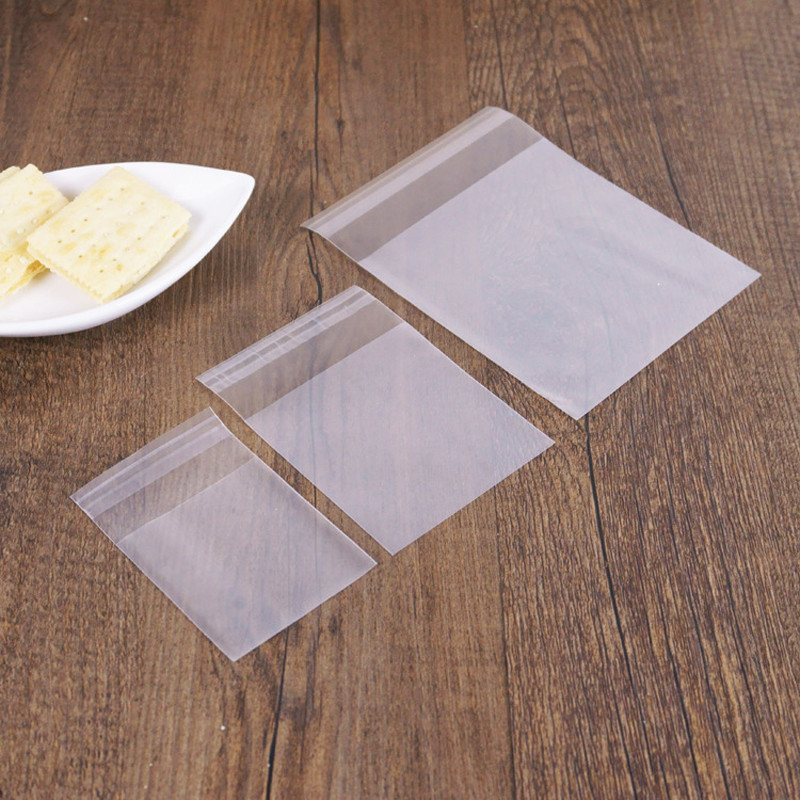 

100Pcs Frosted Plastic Bag Wedding Cookie Candy Self-adhesive Bag Holiday OPP Bag Gift Translucent Cellophane Packaging Bag