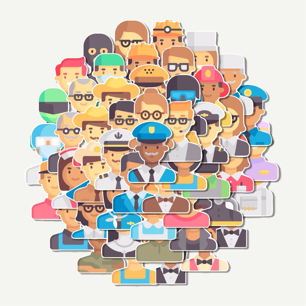 

Sticker Pack Stiker Job and Professions Avatar | Sticker TUMBLR | Stiker LAPTOP KOPER HELM