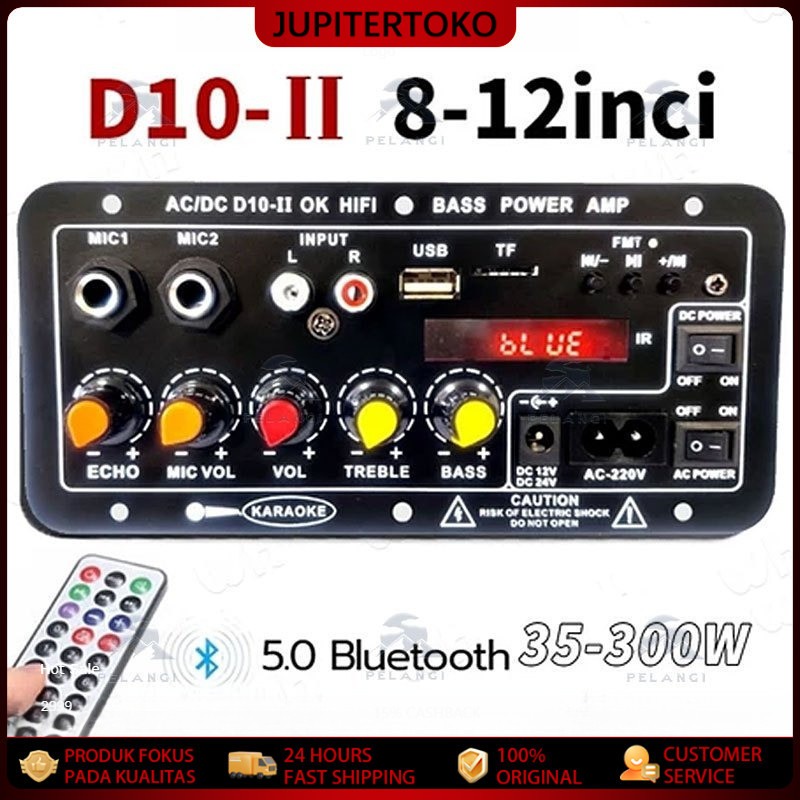 Amplifier Bluetooth Super Bass 12V/24V/220V Modul Speaker Bluetooth Power Amplifier