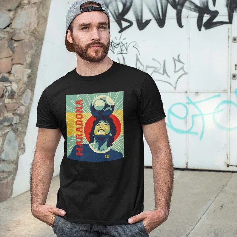 Kaos Maradona Kaos Lucu Pakaian Pria Fashion Streetwear Kaos Grafis