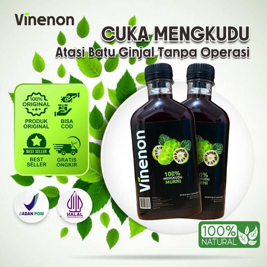 

Vinenon Cuka Mengkudu Asli 100% Herbal Diabetes dan Hancurkan Batu Ginjal