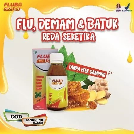 

Fluba anaba 130ml madu herbal alami Aman melegakan pernafasan original