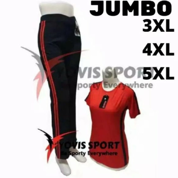 BAJU OLAHRAGA SPORT KEKINIAN / setelan baju senam wanita SIZE JUMBO aerobic zumba / celana panjang y