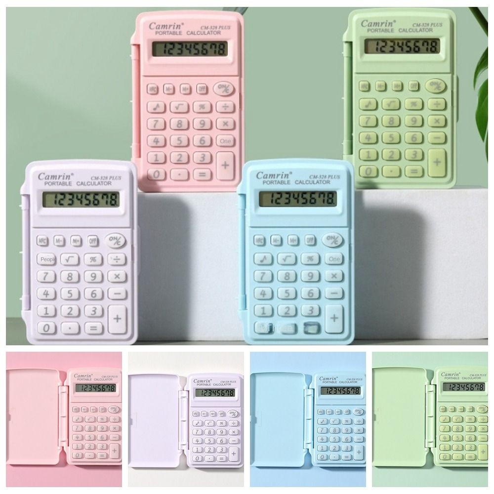 

8 Digits Mini Flip Calculator Lightweight Small Mini Scientific Calculator Portable Smart Stay Office School Supplies
