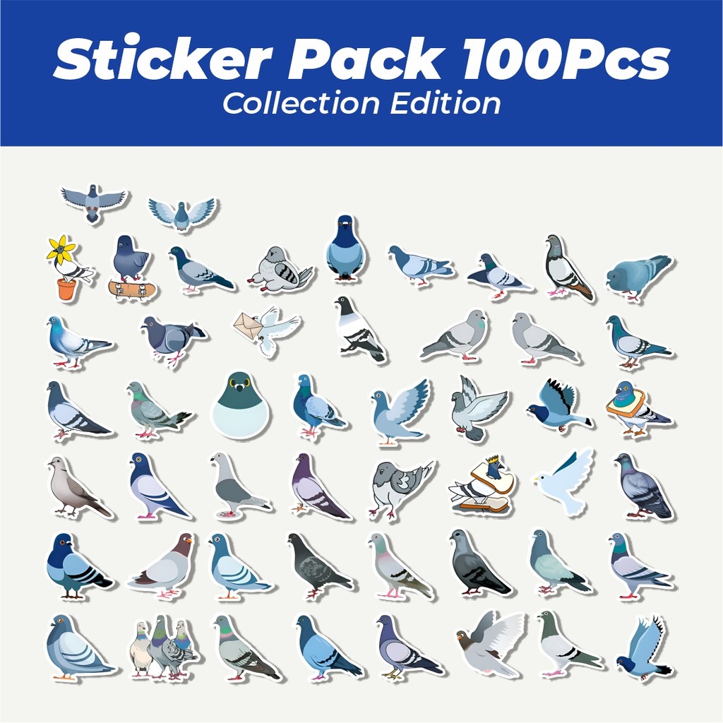 

Hot Stiker Cute Pigeon [Merpati yang lucu] Lucu Anti Air Stikers Berperekat Waterproof Sticker Decal Buat Motor Helm Buku Journal Koper Casing HP Laptop Botol Minum