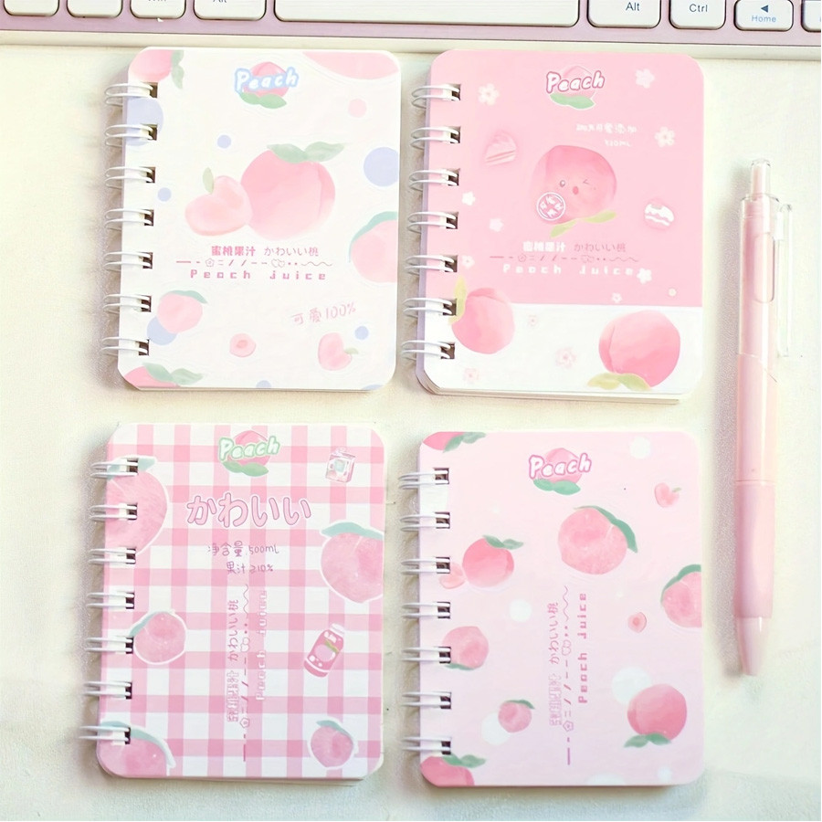 

1pc 80 Sheets A7 Spiral Notebook With Horizontal Lined Pages For Cute Note Taking (4 Random Designs, 1pc) Back To School-office