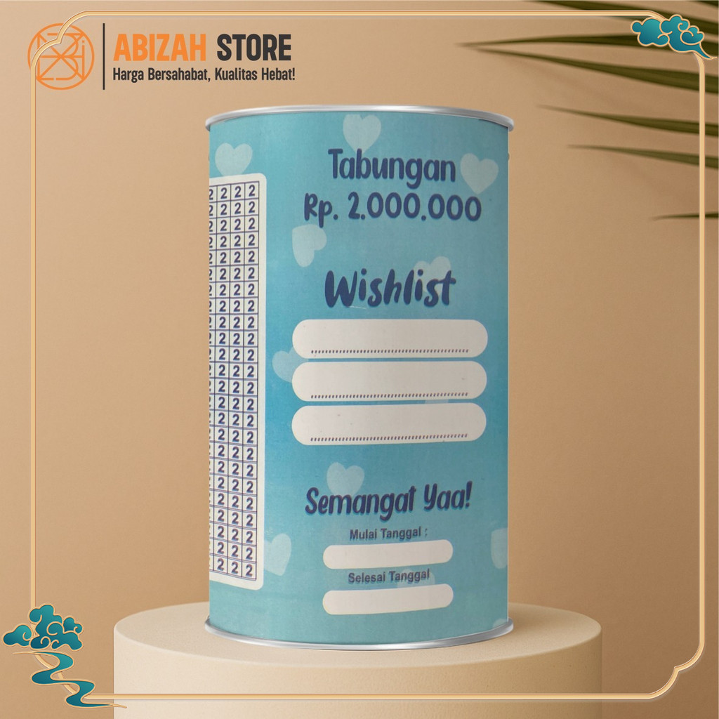 Celengan Target 2 RIBU TARGET 2 JUTA Celengan Target Small Buka Tutup & Permanen, Celengan Aesthetic