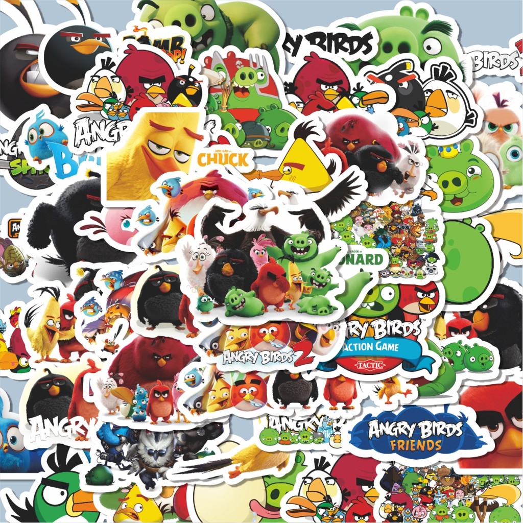 

100PCS Lucu Stiker Game Series Angry Birds Mobile Character Mix 1 Stiker Aesthetic Stiker Anti Air Stikers Berperekat Waterproof sticker decal buat Motor Helm Buku Journal Koper Casing HP Laptop Botol Minum Hadiah anak