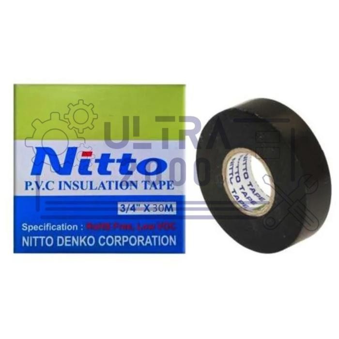 

add l ISOLASI NITTO / ISOLASI LISTRIK / PVC INSULATION TAPE 3/4l