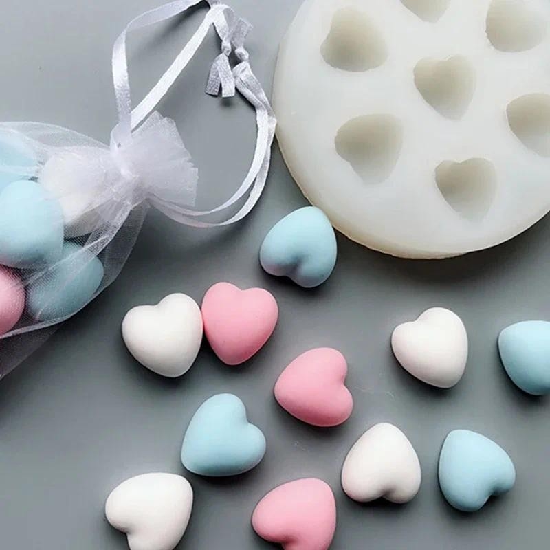 

Heart Shaped Candle Mold DIY Silicone Mould Decor Pendant Jewelry Handmade Molds Aromatherapy Plaster Candle Making seifen form
