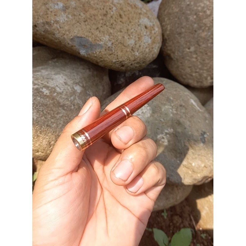 PIPA ONCE UNIK AKAR GALIH KAYU NAGASARI MERAH TUA NGURAK MINIMALIS LIST PERAK