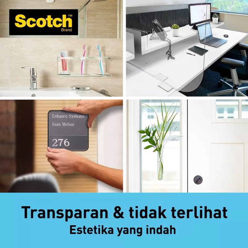 

JAMIN MURAH !!!3M SCOTCH Clear Bening Double Tape Sided Mounting 19mm x 1.5 Meter(BISA LANGSUNG ORDER)