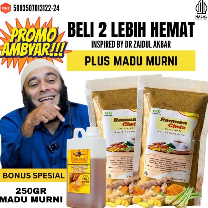 

AMBYAR - BELI 2 LEBIH HEMAT - RAMUAN RIMPANG JSR - BY DR ZAIDUL AKBAR - UNTUK DIET DAN MENGATASI ASAM LAMBUNG - BONUS MADU