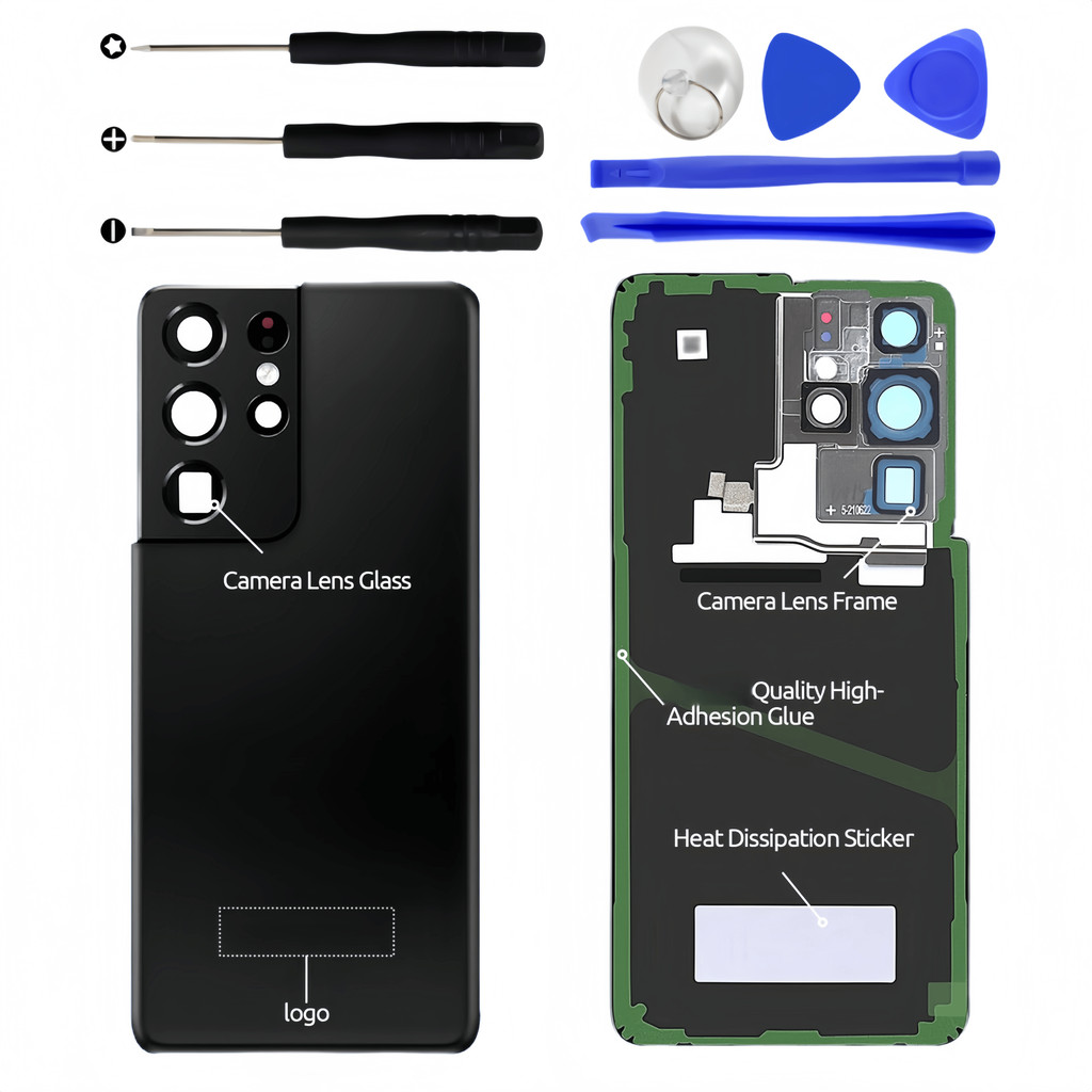 Back Glass Replacement for Samsung Galaxy S21 Ultra 5G SM-G998B/DS SM-G998U1 SM-G998N SM-G9980 Back 