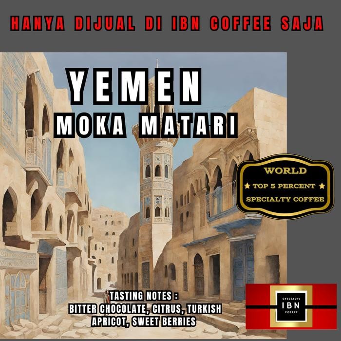 

Kopi arabica Yemen Moka Matari 50g – single origin by IBN coffee - BEANS 100G