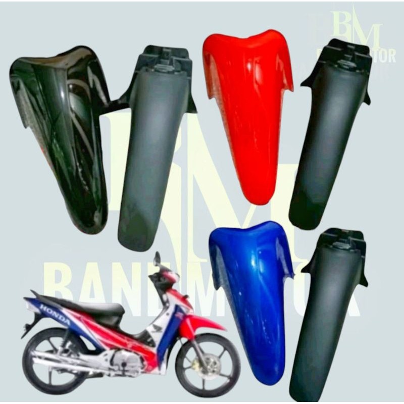 Spakbor slebor supra x 125 lama tahun 2005 2006 2007 warna hitam biru merah