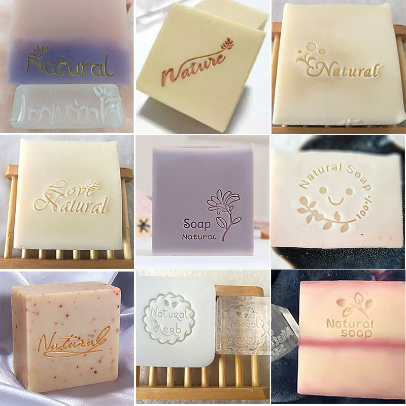 

Personalized Custom Logo Natural Soap Stamp, Acrylic Handmade Sealing Seal, DIY Soap Making Tools Kits, Supplies, 40x40mm