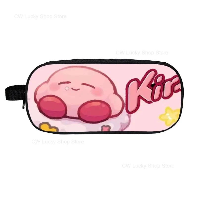 

Kirby Kawaii Pencil Case Cartoon Cute Large Capacity Stationery Zipper Storage Bags Students School Office Supplies Accessories