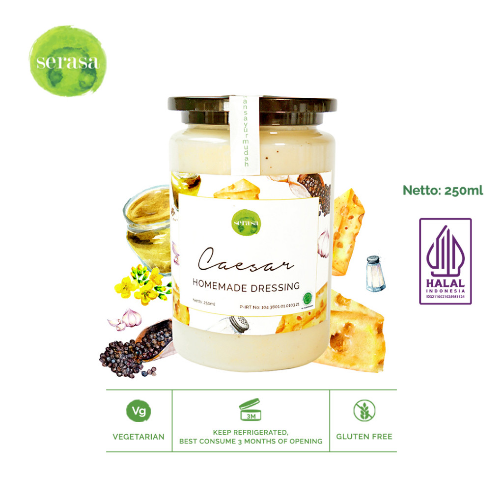 

Caesar Dressing In Jar by Serasa Salad [ Vegetarian - Gluten Free - Favorite ]