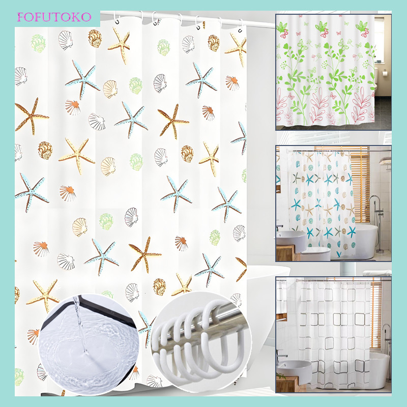 Curtain Shower Waterproof Ukuran 180x180cm / Tirai Kamar Mandi Bahan Tebal / Tirai Kamar Mandi Anti 