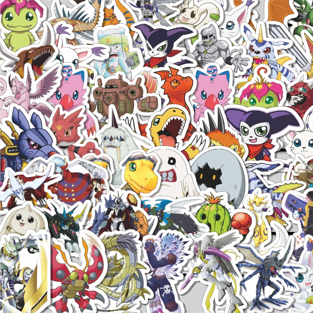 

Stiker Cutting Pack Stiker Anime Series Digimon Character Mix 5 Isi 100Pcs Series Aesthetic Lucu Keren Untuk Koper Bahan Vynil