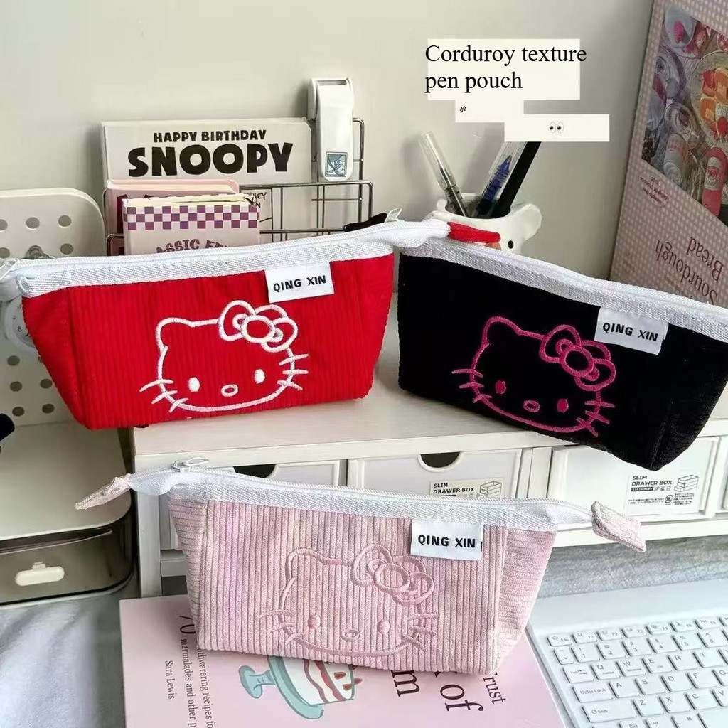 

Sanrio kawaii Hello Kitty cute cartoon 2 tier large capacity kids pencil case student school pencil case girls gifts