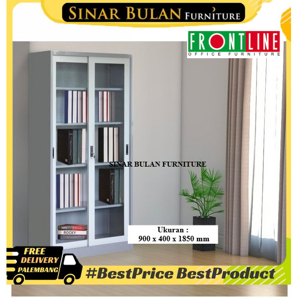 LEMARI ARSIP PLAT BESI SLIDING KACA 2 PINTU - PINTU GESER KACA - BEST SELLER