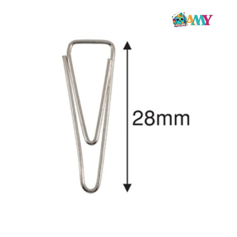 

(1TUBE ISI 60PCS) V-TEC PAPER CLIP TRIGONAL NO 3 AMY STASIONARY