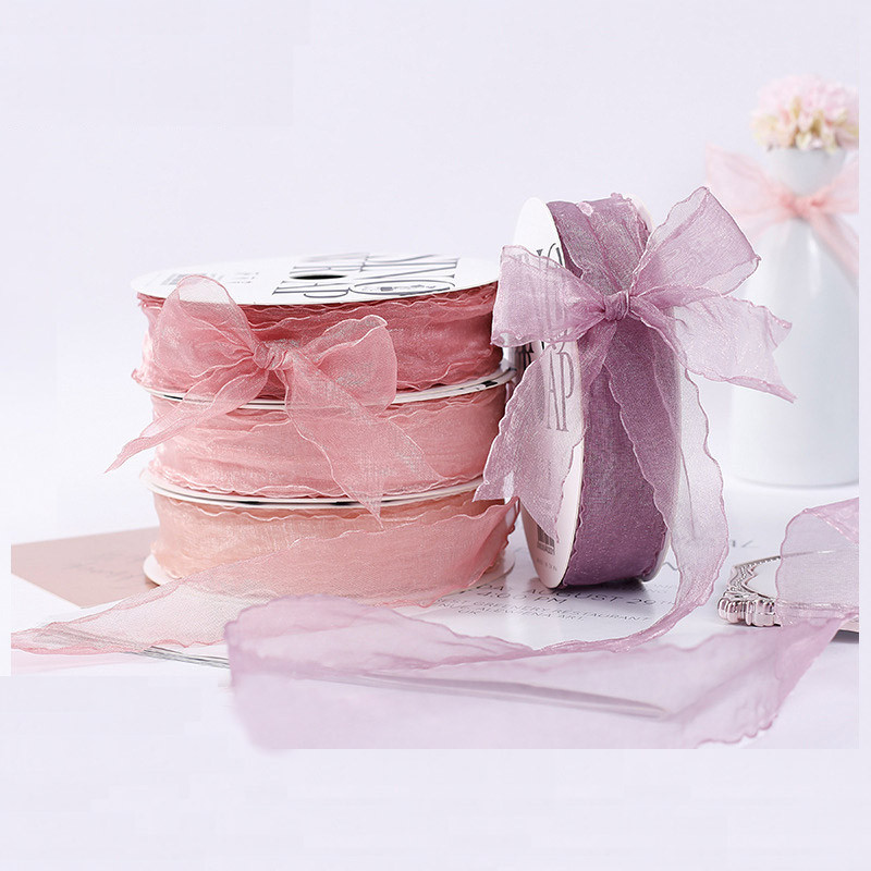 

Sweet silk organza ribbon, 2.8cm x 10yards, hair accessories, gift wrapping, decoration lace ribbon, DIY sewing