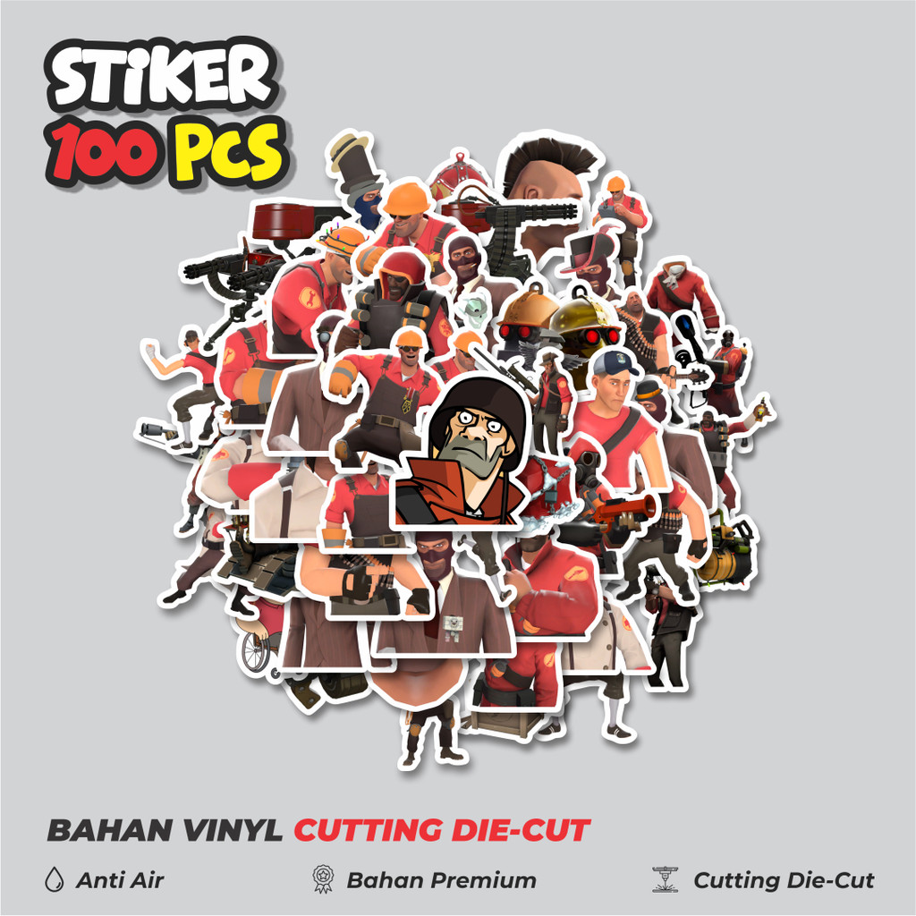 

Terbaru! 50 pcs Stiker Game Series Team Fortres Character V4 Dekorasi Lucu Kreatif untuk Notebook, Skateboard, HP