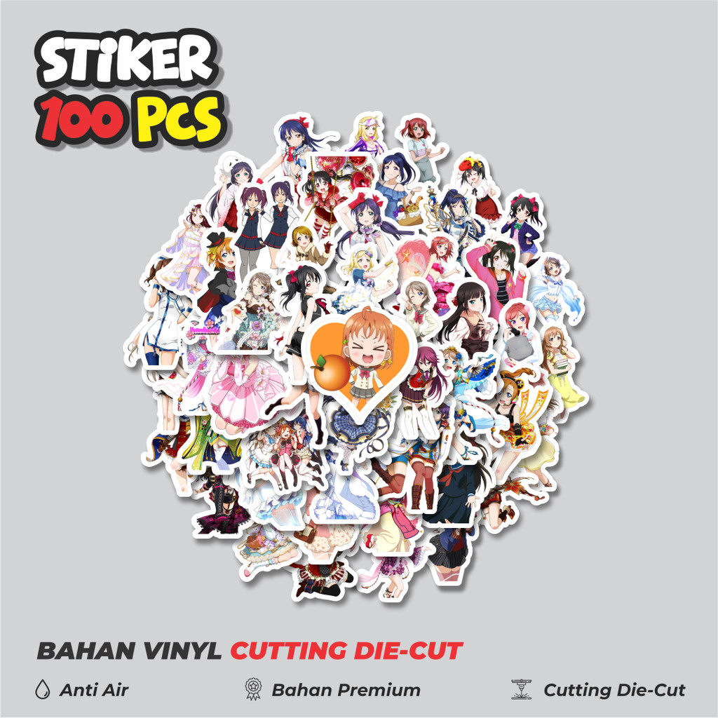 

Terbaru! 50 pcs Stiker Anime Series Love Live Character Mix 9 Dekorasi Lucu Kreatif untuk Notebook, Skateboard, HP